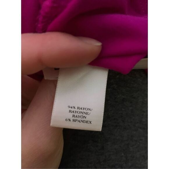 Ann Taylor hot pink short long dress size medium - Picture 5 of 5